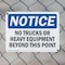Signmission No Trucks Or Heavy Equipment Beyond This Point OSHA Notice Sign, Plastic, 10in W x 7in L, 2PK OS-2PACK-NS-P-710-L-15018 - alternate 5